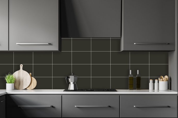 Stänkskydd Kerra Vulcan Svart 600 x 600 mm Kitchenline